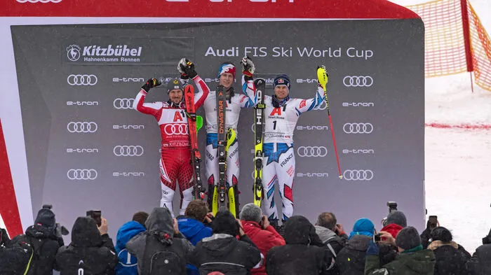 Siegerbild mit Noel, Hirscher und Pinturault