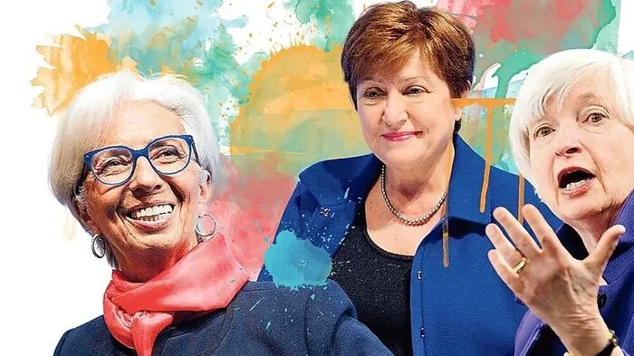 Christine Lagarde,  Kristalina Georgieva und Janet Yellen      
