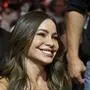 Actress Sofia Vergara sits ringside during a super welterweight boxing match between Callum Walsh and Fernando Vargas Jr. in Las Vegas, Saturday, Sept. 13, 2025. (AP Photo/David Becker)
