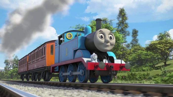 Auch Thomas, die kleine Lokomotive, begeisterte die (vorwiegend) jungen Leute mit seinem freundlichen Gesicht