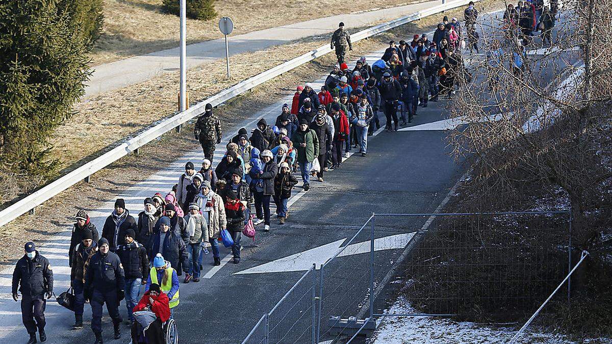 Flüchtlinge bei Spielfeld