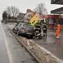 Die Feuerwehr Rothenthurm rückte zu dem Unfall auf der B 317 aus