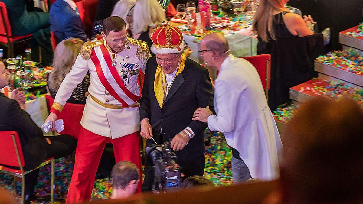 Richard Lugner schaffte es beim Villacher Fasching endlich zu einer Kaiser-Audienz