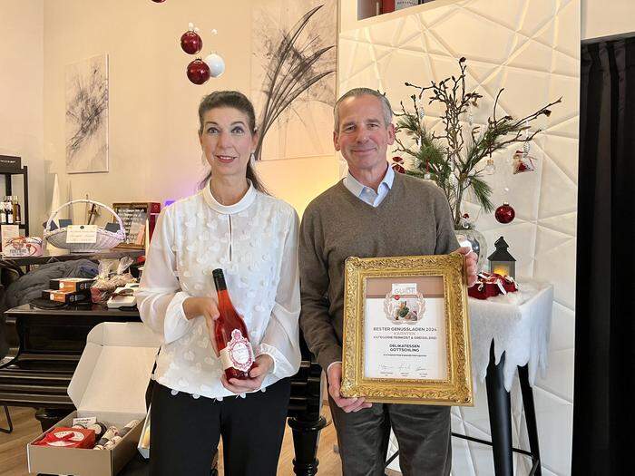 Andrea und Gerald Gottschling haben mit ihrem Delikatessen-Geschäft den Genuss Guide Awards 2024 gewonnen