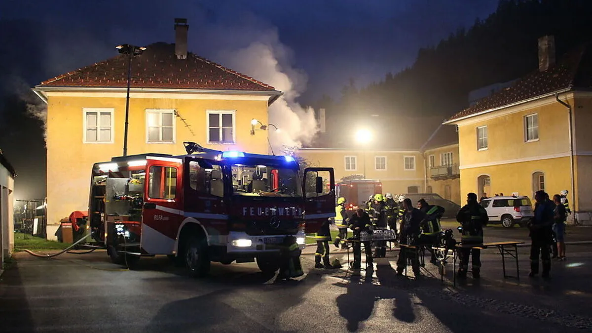 Einsatz der Feuerwehr in Thörl