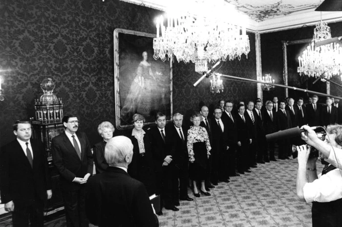 Angelobung Regierung Vranitzky, 1986.