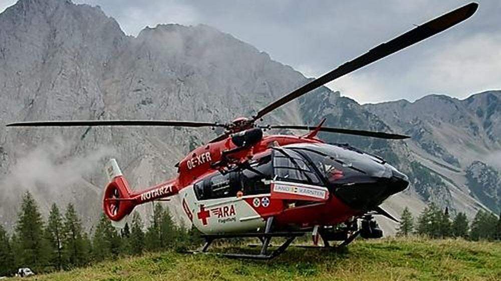 Der Rettungshubschrauber RK-1 flog den Verletzten ins Klinikum Klagenfurt - Symbolfoto