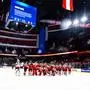 STOCKHOLM,SWEDEN,16.MAY.25 - ICE HOCKEY - IIHF Ice Hockey World Championship 2025, group stage, Austria vs France. Image shows the players of Austria. Photo: GEPA pictures/ Matic Klansek
