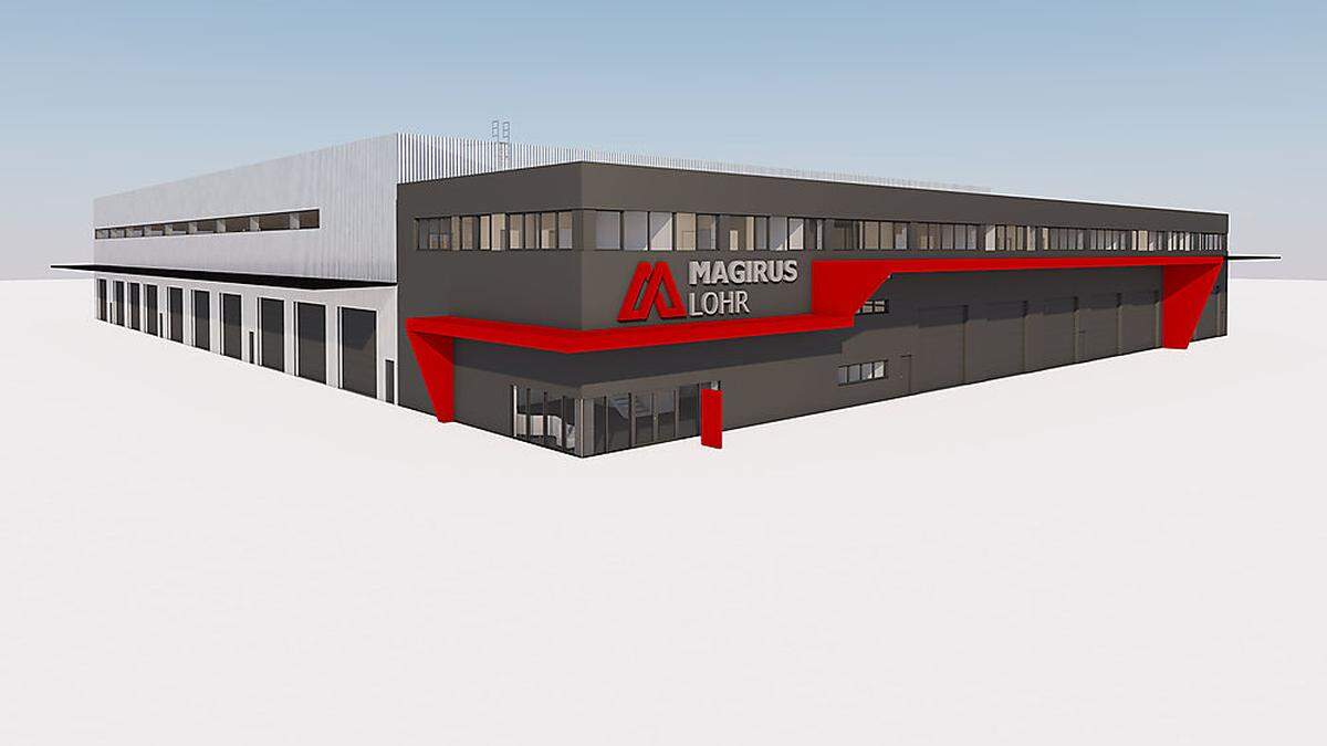 Ein Rendering der neuen Halle