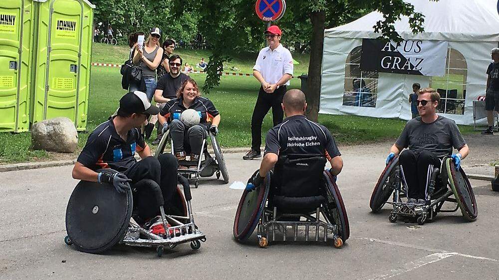 „Die Steirischen Eichen“ sind die Rollstuhl-Rugby-Mannschaft des Versehrtensportclubs