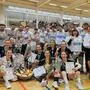 Die Volleyballerinnen jubelten über den Sieg