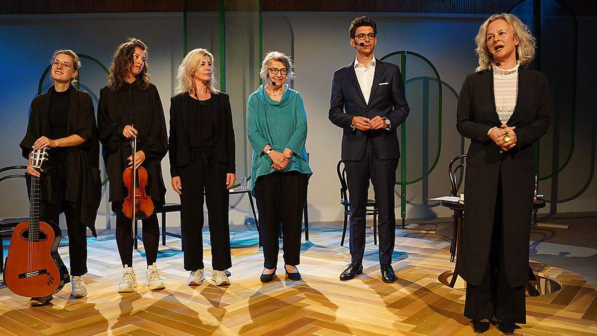 Sara und Mira Gregorič, Alexandra Krismer, Annemarie Türk, Marco Riebler und Angelica Ladurner