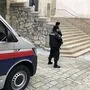 Drei Polizisten wurden auch vor dem Grazer Dom postiert