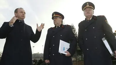 Konrad Kogler, Josef Reich und Josef Klamminger am Grenzübergang Spielfeld