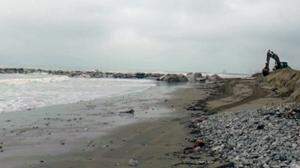 Der Strand von Jesolo nach dem Unwetter