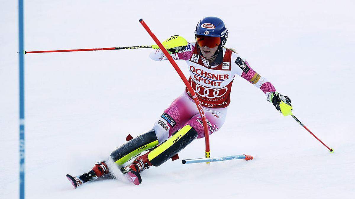 Mikaela Shiffrin fuhr zur Bestzeit in Lauf eins