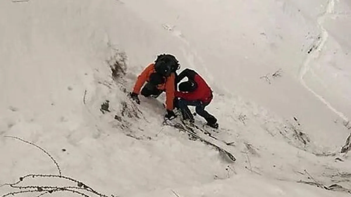 Bergretter halfen beim Aufstieg