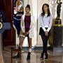 Malia Obama und Sasha Obama waren bereits in frühen Jahren mit dem Politikbetrieb im Weißen Haus in Berührung gekommen