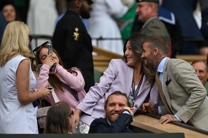 Er war der Star an Tag eins: david Beckham wollte den Auftakt nicht verpassen.