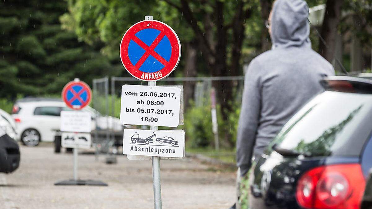 Rund 450 Parkplätze sind seit Montag gesperrt