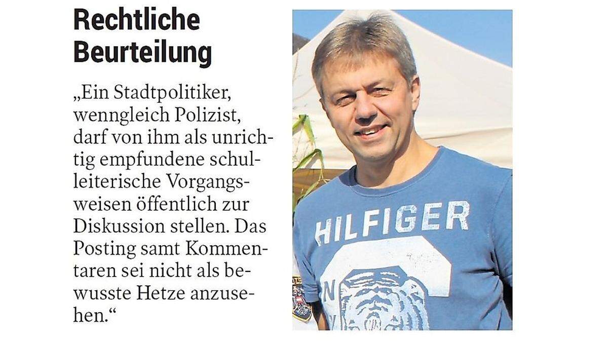 FP-Stadtrat Hans Steinacher nimmt die rechtliche Beurteilung mit Freude zur Kenntnis