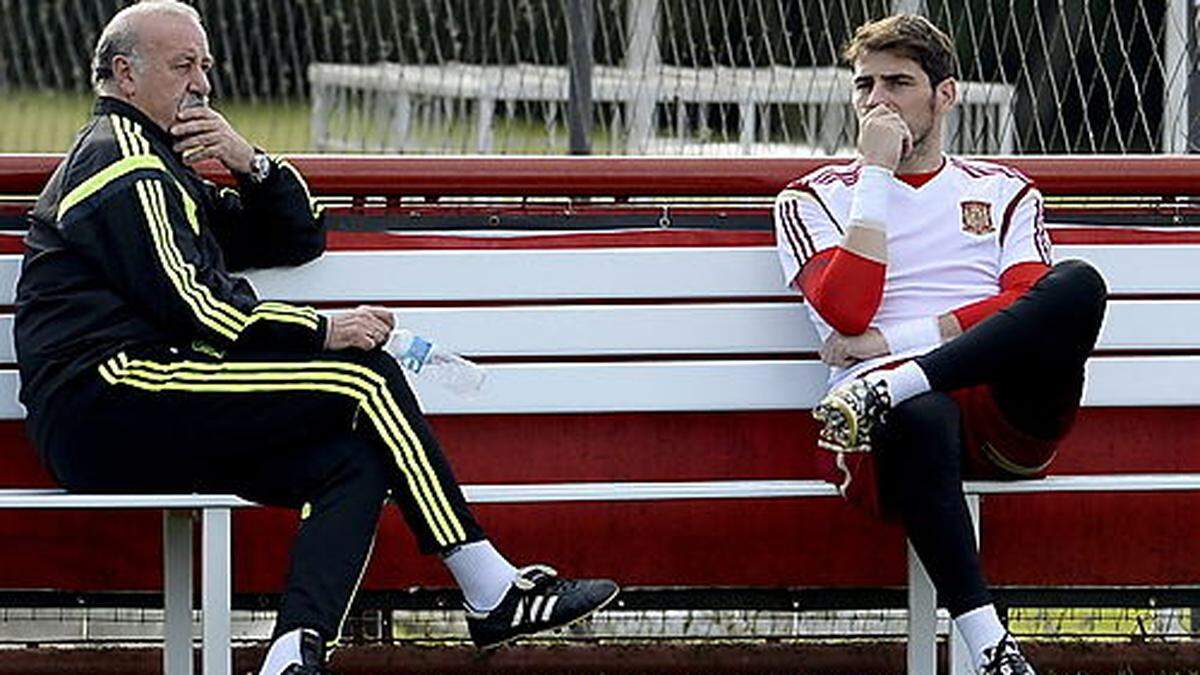 Vicente del Bosque und Iker Casillas