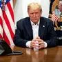 TOPSHOT - This handout photo released by the White House shows US President Donald Trump and his Chief of Staff (not pictured) participating in a phone call with the US Vice President, Secretary of State and Chairman of the Joint Chiefs of Staff on October 4, 2020, in his conference room at Walter Reed National Military Medical Center in Bethesda, Maryland. - President Donald Trump has "continued to improve" as he is treated for Covid-19 at a military hospital near Washington, his doctors said October 4, adding that he could be discharged as early as October 5. (Photo by Tia DUFOUR / The White House / AFP) / RESTRICTED TO EDITORIAL USE - MANDATORY CREDIT "AFP PHOTO / THE WHITE HOUSE / TIA DUFOUR " - NO MARKETING - NO ADVERTISING CAMPAIGNS - DISTRIBUTED AS A SERVICE TO CLIENTS