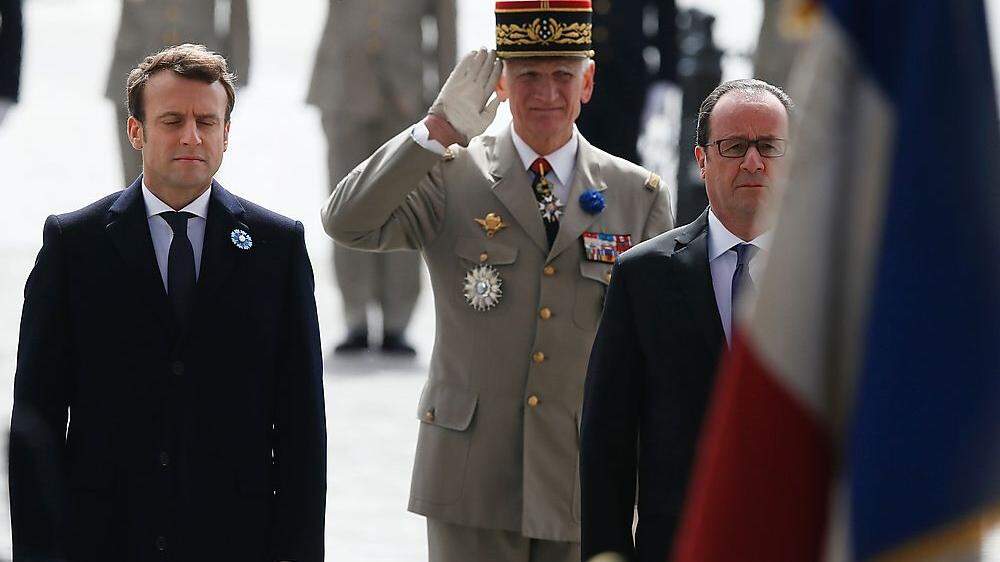 Emmanuel Macron und sein Vorgänger im Amt François Hollande