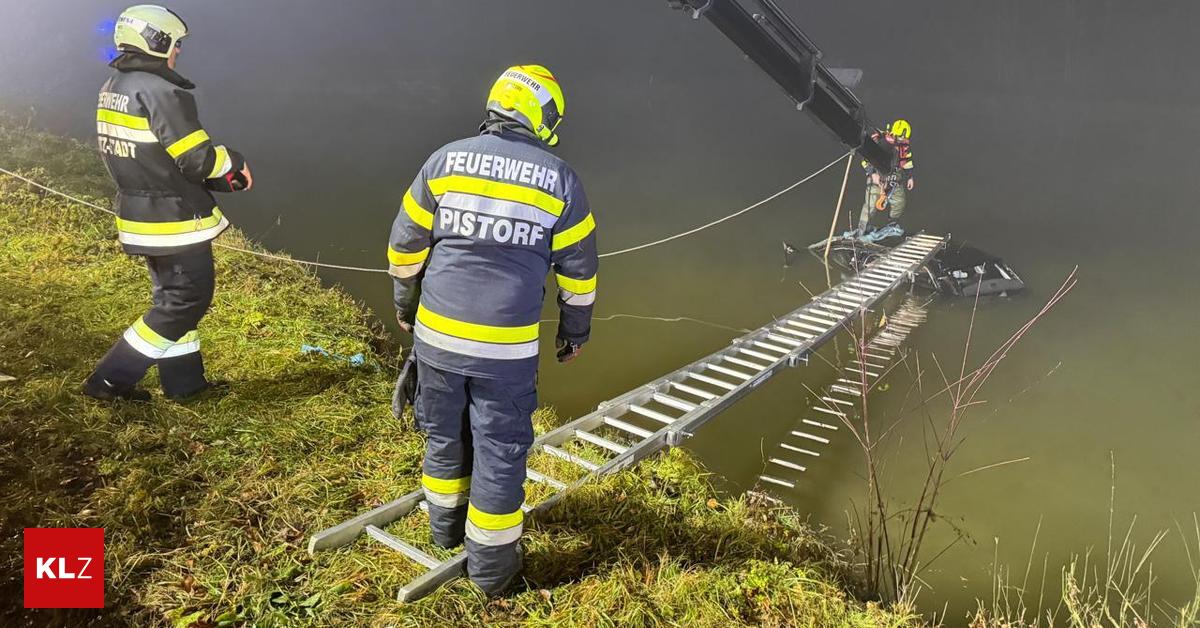 Pkw-versank-in-Fischteich-Lenkerin-und-Hund-berlebten