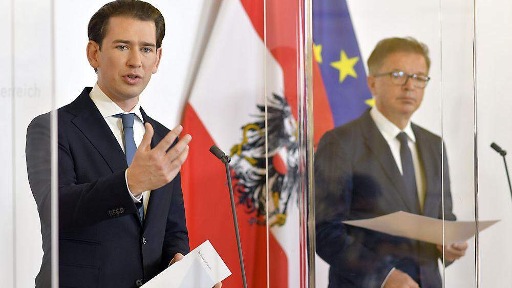 Sprechen noch nicht mit einer Zunge: Kanzler Sebastian Kurz und Minister Rudolf Anschober