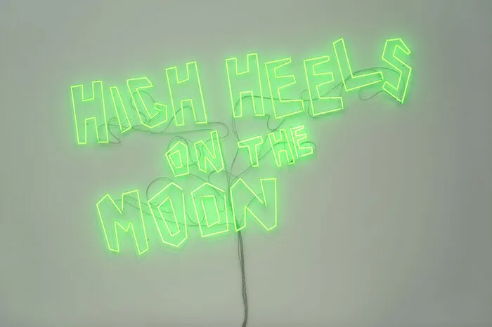 Sylvie Fleury "High Heels on the Moon", 2005