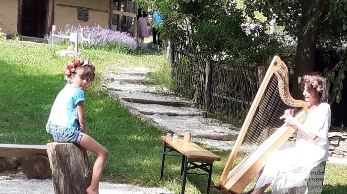 Harfenmusik lauschen, Kranzelbinden oder Kräutersalz herstellen. All das war möglich am vergangenen Sonntag im Keltendorf am Kulm. Dort wurde die Sommersaison eröffnet und die Gäste konnten eintauchen in die Vergangenheit. 