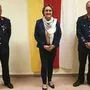 Von links: Der neue Kommandant der Feuerwehr Bad Eisenkappel Thomas Malle, Bürgermeisterin Elisabeth Lobnik (SPÖ) und Kommandant-Stellvertreter Hartwig Lamprecht