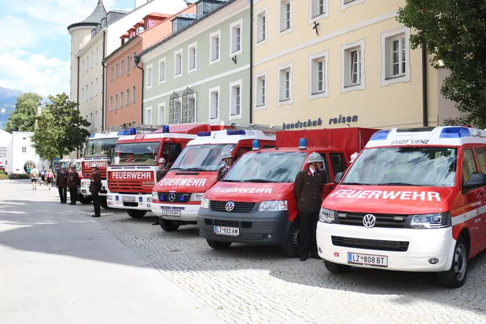 Mit dem ganzen Fuhrpark wurde beim Fest aufgefahren.