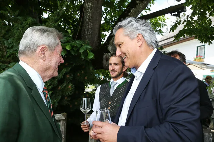 Kleine Zeitung-Chefredakteur Hubert Patter und Hannes Androsch