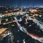 Dieses Foto mit Ausblick über das Kunsthaus und die Altstadt hat der Steirer von einem circa 50 Meter hohen Kran aufgenommen