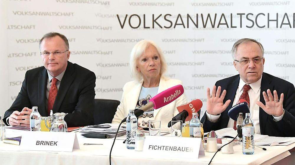 Das derzeitige Trio in der Volksanwaltschaft: Günther Kräuter (SPÖ), Gertrude Brinek (ÖVP) und Peter Fichtenbauer (FPÖ)