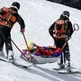 Cornelia Hütter stürzte in Soldeu und musste verletzt abtransportiert werden