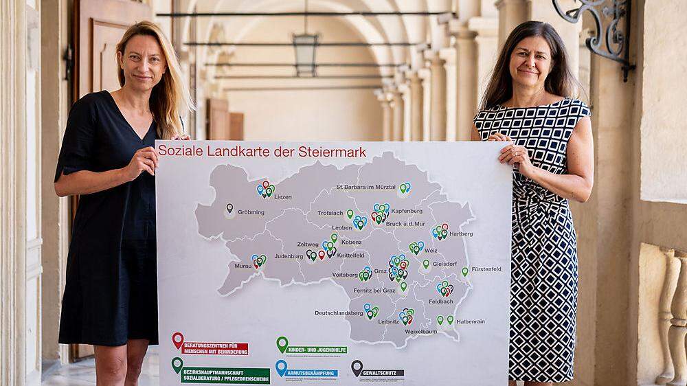 Wollen keine weißen Flecken auf der Landkarte: Juliane Bogner-Strauß und Doris Kampus