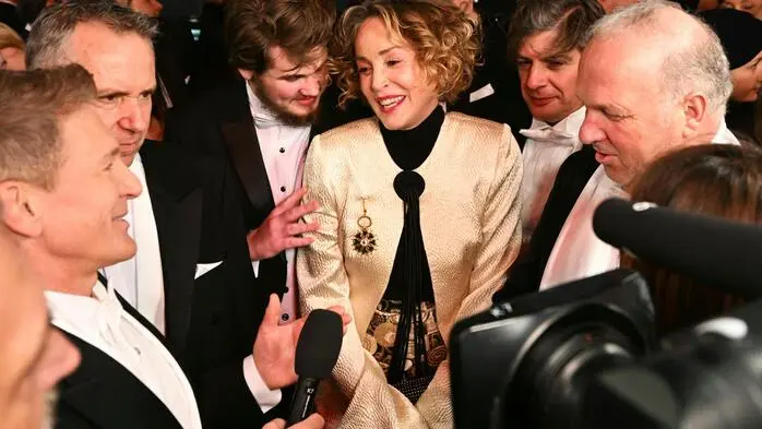 Sharon Stone und Karl Guschlbauer