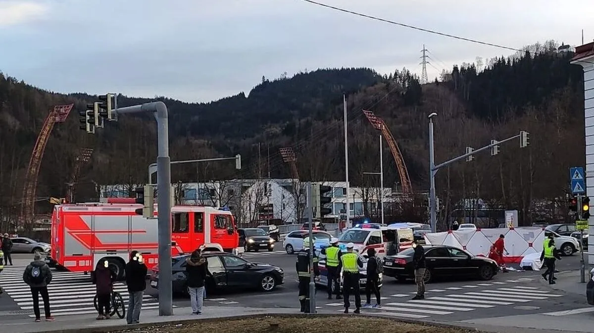 Der Unfall ereignete sich auf der Kapfenberger Stadionkreuzung 
