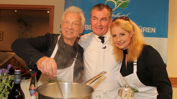 Boris Bukowski, Starkoch Toni Mörwald und Iva Schell.