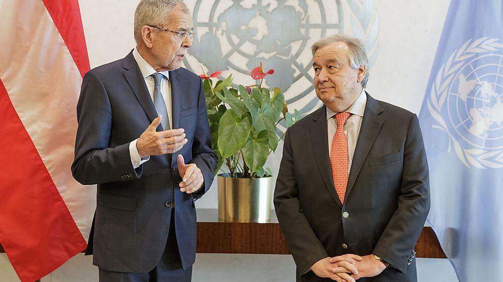 Bundespräsident Alexander Van der Bellen und UN-Generalsekretär Antonio Guterres