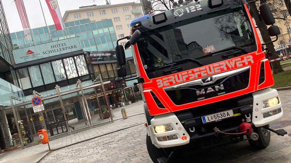 Brand im Hotel Schillerpark in Linz ausgebrochen