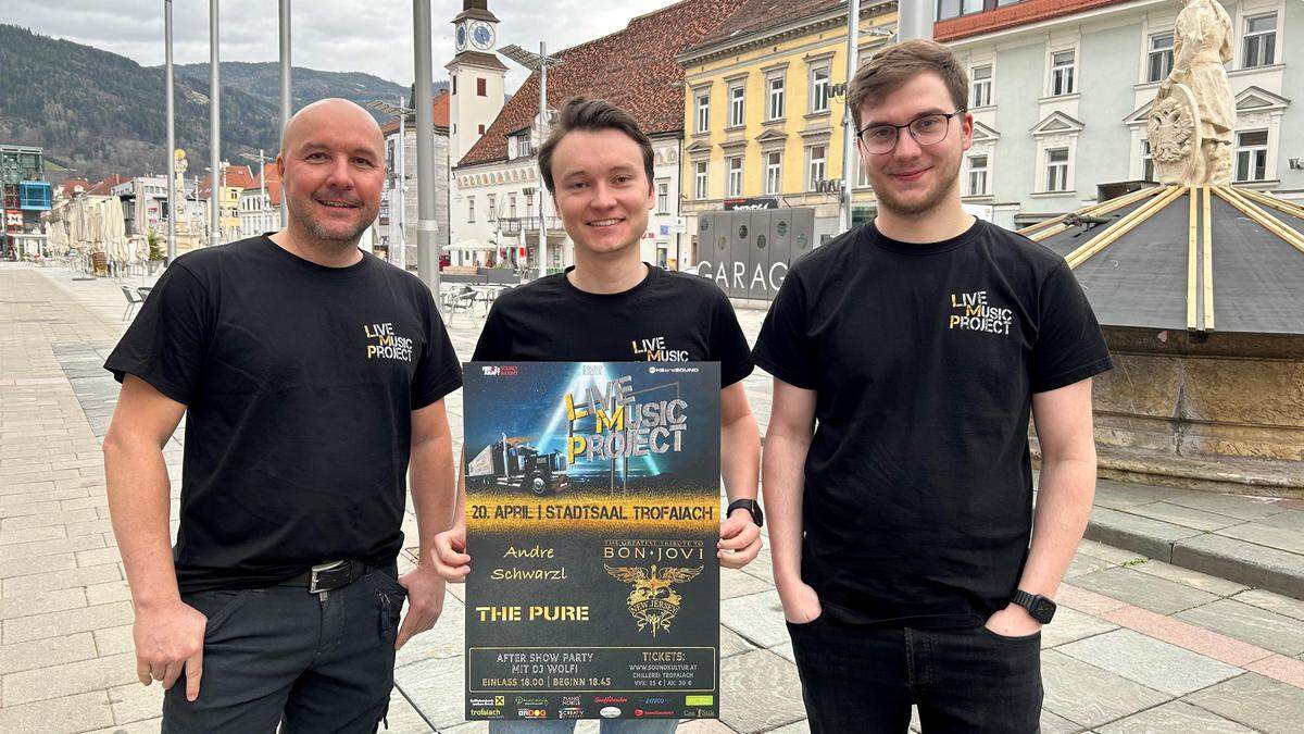 Drei der vier Veranstalter (v.l.): Christian Holzfeind, Julian Holzfeind, Markus Schwaiger