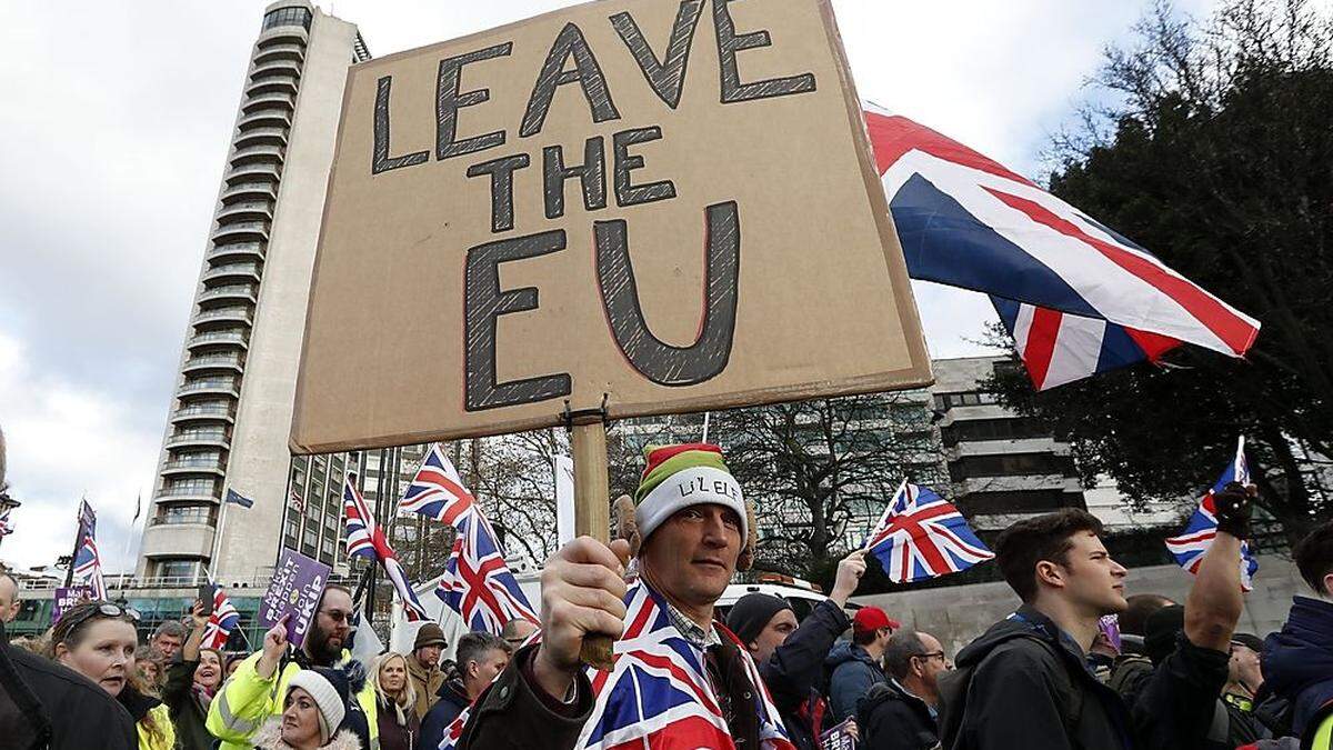 Demonstration von UKIP für den Brexit