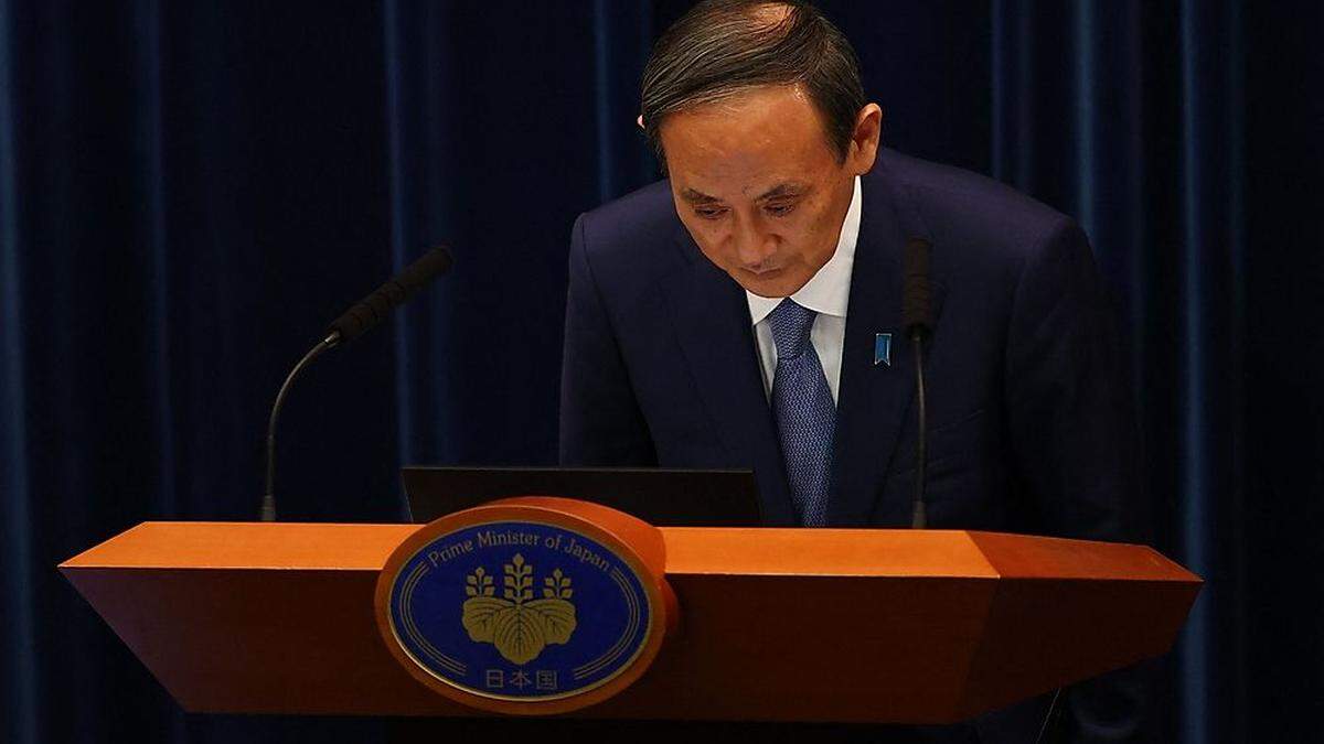 Japans Premier Yoshihide Suga steht schwer in der Kritik