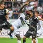 ALTACH,AUSTRIA,01.SEP.19 - SOCCER - tipico Bundesliga, SCR Altach vs SK Sturm Graz. Image shows Ivan Ljubic (Sturm), Samuel Yves Oum Gouet (Altach), Juan Dominguez (Sturm) and Manfred Fischer (Altach). 
Photo: GEPA pictures/ Oliver Lerch