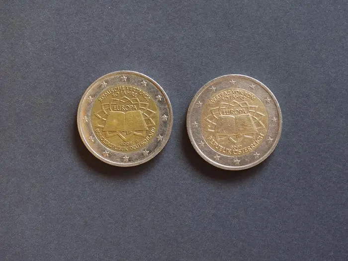 Roman Treaty German and Austrian Euro coins, Roemische Vertraege aka Vertrag von Rom (translation: Roman Treaty) German and Austrian Euro coins