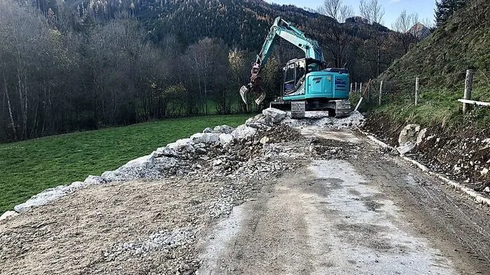 Die Bauarbeiten in der Trofaiacher Gössgrabenstraße sind am Laufen